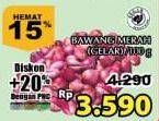 Promo Harga Bawang Merah Gelar per 100 gr - Giant