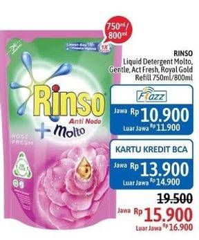 Promo Harga RINSO Liquid Detergent Molto, Royal Gold 750 ml - Alfamidi