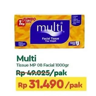 Promo Harga Multi Facial Tissue 1000 gr - TIP TOP