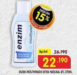 Promo Harga ENZIM Mouthwash Extra Natural 275 ml - Superindo