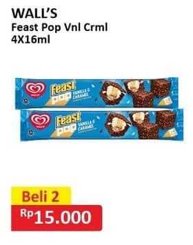 Promo Harga Walls Ice Cream Feast Pop Vanilla Caramel 64 ml - Alfamart