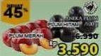 Promo Harga Plum HItam, Merah per 100 gr - Giant