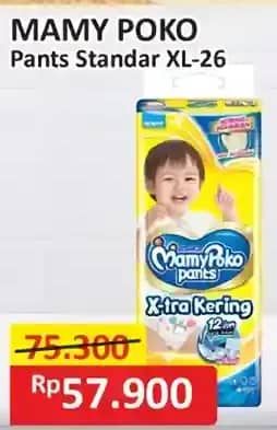 Promo Harga Mamy Poko Pants Xtra Kering XL26 26 pcs - Alfamart