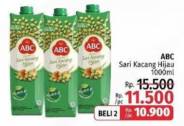 Promo Harga ABC Minuman Sari Kacang Hijau 1000 ml - LotteMart