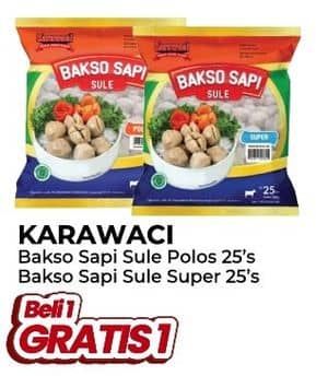 Promo Harga Karawaci Bakso Sapi Sule Super, Polos 350 gr - Yogya