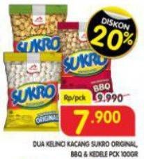 Promo Harga Dua Kelinci Kacang Sukro Original, BBQ, Kedele 120 gr - Superindo