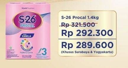 Promo Harga S26 Procal Susu Pertumbuhan 1400 gr - Alfamidi