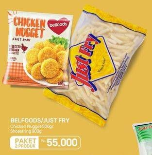 Promo Harga Belfoods Chicken Nugget/Just Fry French Fries  - LotteMart