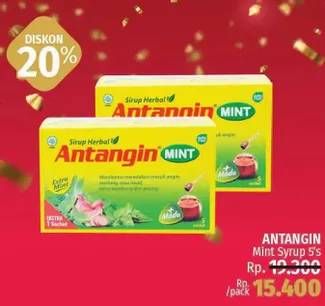 Promo Harga ANTANGIN JRG Syrup Herbal Mint 5 pcs - LotteMart