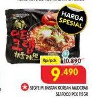 Promo Harga Segye Mie Ramyun Mudcrab Seafood 115 gr - Superindo