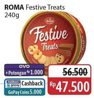 Promo Harga Roma Festive Treats 240 gr - Alfamidi