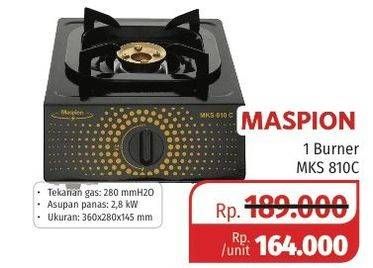 Promo Harga MASPION MKS 810C | Kompor Gas 1 Tungku  - Lotte Grosir