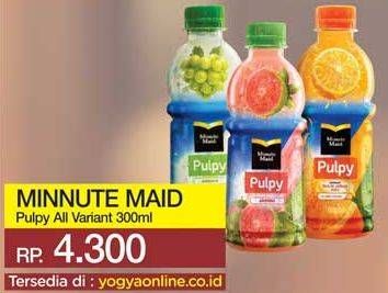 Promo Harga MINUTE MAID Juice Pulpy Guava, Orange, White Grape Nata De Coco 300 ml - Yogya