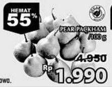 Promo Harga Pear Packham per 100 gr - Giant