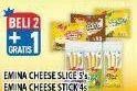 Promo Harga EMINA Cheese Slice/EMINA Cheese Stick  - Hypermart