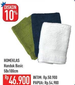 Promo Harga HOMEKLAS Handuk Mandi 50x100 Cm  - Hypermart