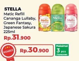 Promo Harga Stella Matic Refill Sakura, Canaga Lullaby, Green Fantasy 225 ml - Yogya