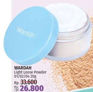 Promo Harga WARDAH Lightening Loose Powder 01 Light Beige, 02 Beige, 04 Natural 20 gr - LotteMart
