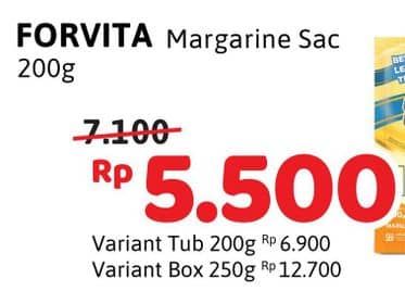 Promo Harga Forvita Margarine 200 gr - Alfamidi