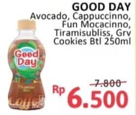 Promo Harga Good Day Coffee Drink Avocado Delight, Originale Cappucino, Funtastic Mocacinno, Tiramisu Bliss, Groovy Cookies 250 ml - Alfamidi