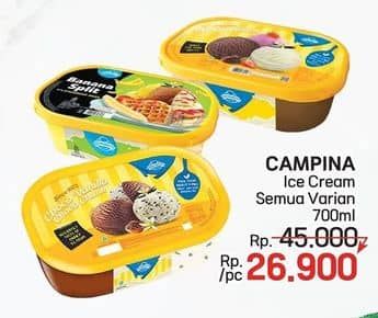 Promo Harga Campina Ice Cream All Variants 700 ml - LotteMart