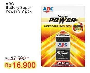 Promo Harga ABC Battery Super Power 9V/6F22 1 pcs - Indomaret