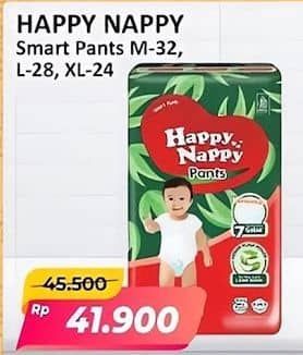 Promo Harga Happy Nappy Smart Pantz Diaper M32, L28, XL24 24 pcs - Alfamart