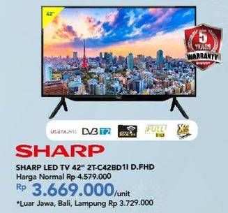 Promo Harga Sharp 2T-C42BD1i | LED TV 42"  - Carrefour