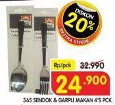 Promo Harga 365 Sendok & Garpu Makan 4 pcs - Superindo