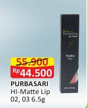 Promo Harga PURBASARI Hi-Matte Lip Cream 02, 03 6 gr - Alfamart