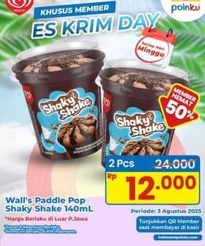 Promo Harga Walls Paddle Pop Shaky Shake 150 ml - Indomaret
