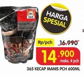 Promo Harga 365 Kecap Manis 600 ml - Superindo