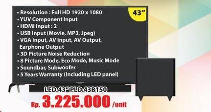 Promo Harga POLYTRON PLD-43B150 LED TV  - Hari Hari