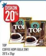 Promo Harga Top Coffee Kopi Gula per 20 sachet 25 gr - Hypermart