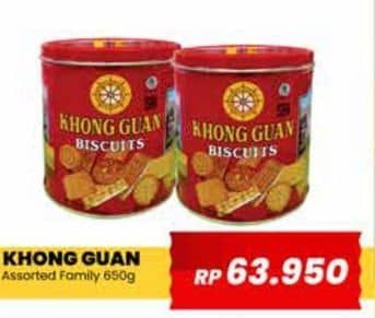 Promo Harga Khong Guan Assorted Biscuit Red 650 gr - Yogya