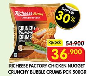 Promo Harga Richeese Factory Chicken Nugget Crunchy Bubble Crumb 500 gr - Superindo