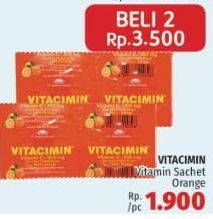 Promo Harga VITACIMIN Vitamin C - 500mg Sweetlets (Tablet Hisap) Orange per 2 pcs - LotteMart
