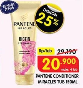 Promo Harga Pantene Conditioner Miracle All Variants 125 ml - Superindo