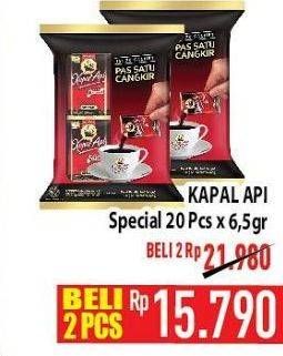 Promo Harga Kapal Api Kopi Bubuk Special per 20 sachet 6 gr - Hypermart