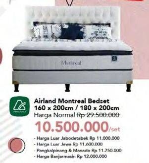 Promo Harga AIRLAND Montreal Bedset 160x200cm, 180x200cm  - Carrefour