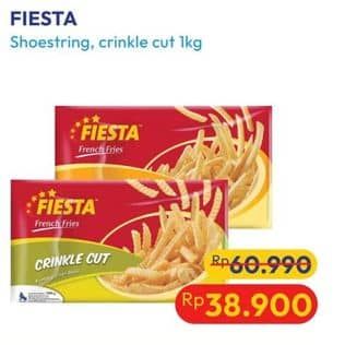 Promo Harga Fiesta French Fries Shoestring, Crinkle Cut 1000 gr - Hypermart
