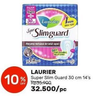Promo Harga Laurier Super Slimguard Night 30cm 14 pcs - Guardian