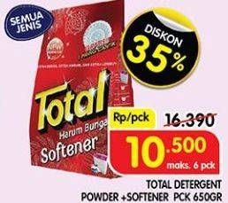 Promo Harga Total Detergent Softener All Variants 650 gr - Superindo