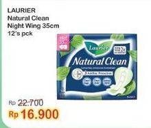 Promo Harga Laurier Natural Clean Night Wing 35cm 12 pcs - Indomaret