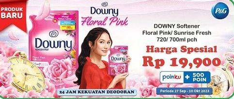Promo Harga Downy Pewangi Pakaian Floral Pink, Sunrise Fresh 720 ml - Indomaret