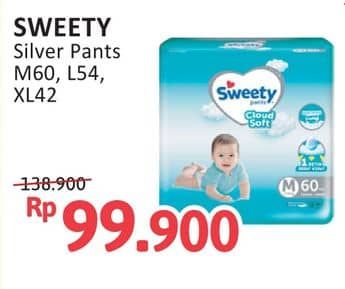 Promo Harga Sweety Silver Pants M60, L54, XL42 42 pcs - Alfamidi