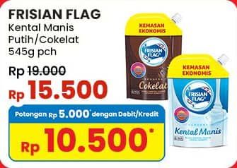 Promo Harga Frisian Flag Susu Kental Manis Cokelat, Putih 545 gr - Indomaret