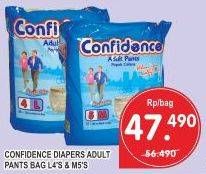 Promo Harga CONFIDENCE Adult Diapers Pants M5, L4  - Superindo