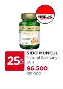Promo Harga Sido Muncul Natural Sari Kunyit 50 pcs - Watsons