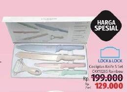 Promo Harga LOCK & LOCK Kitchen Knife Set CKK1028 5 pcs - LotteMart